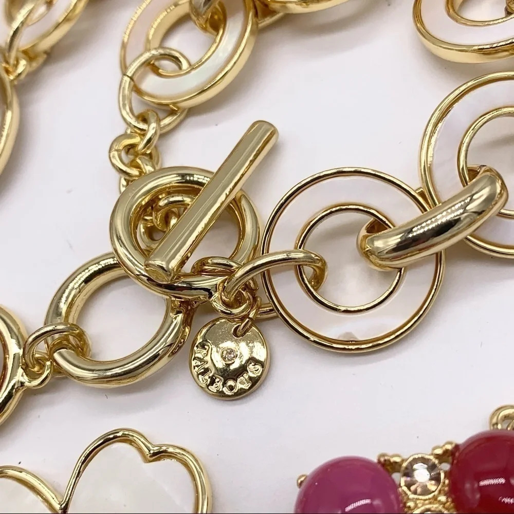 Talbots Flower Link Gold Necklace - Picture 5 of 6